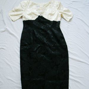 Vintage Scott McClintock Dress Formal Lace Brocade